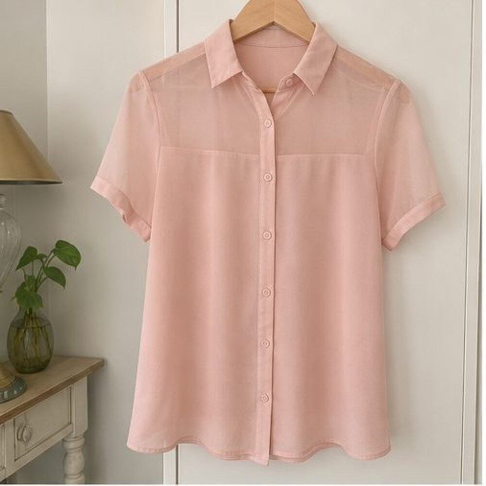 Blush Lace Trim Top